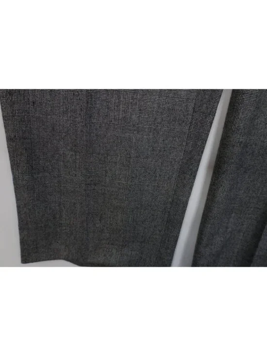 Vintage 70s Christian Dior Mens 34x34 Heavy Wool Knit Wide Leg Chino Pants Plaid - Picture 8 of 15